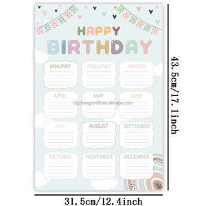 Affiches et Calendriers d'<span class=keywords><strong>Anniversaire</strong></span> pour la Décoration de la Salle de Classe - Fournitures Scolaires pour Enseignants - Retour à l'École - Product Image 2