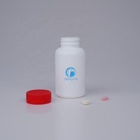 Bouteilles de capsules vides en PEHD 200 ml Contenants en plastique blanc ronds courts durables pour les produits pharmaceutiques, les compléments alimentaires et les produits de santé