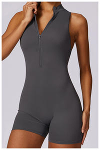 pink Jumpsuit Women <strong>Zip</strong> <strong>up</strong> Short Scrunch Butt Women's Jumpsuits <strong>Playsuits</strong> 2024 Sports Bodysuits - Product Image 3