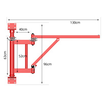 Grue à flèche pliante murale électrique PA600, nouvelle, gain de place, portable, capacité de levage 200 kg, télécommande, pour garage