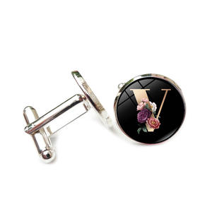 <span class=keywords><strong>Gemelli</strong></span> in lega DIY26 incisi decorazione Totem <span class=keywords><strong>con</strong></span> <span class=keywords><strong>lettere</strong></span> personalizzate regalo di nozze da uomo - Product Image 5