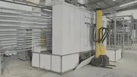 Ligne de revêtement en poudre entièrement automatique, installation de peinture électrostatique pour profilés en aluminium en lot