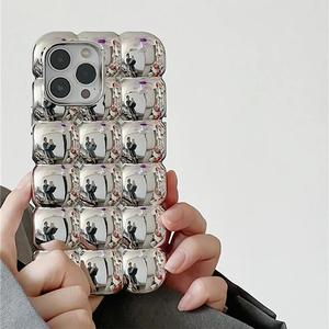 Custodia Protettiva <span class=keywords><strong>Lucida</strong></span> 3D a Forma di Blocco di <span class=keywords><strong>Cioccolato</strong></span>/Caramella alla Moda per iPhone 14 13 12 11 15 16 Pro Max - Product Image 6