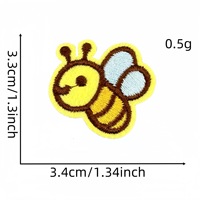 Patchs brodés en chenille personnalisés avec logo, thermocollants, en polyester tissé haute densité pour vêtements, sacs, chapeaux