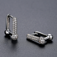 Boucles d'oreilles clips géométriques en laiton plaqué or 18 carats avec zircon, élégantes et imposantes, pour femmes, bureau/carrière 2022