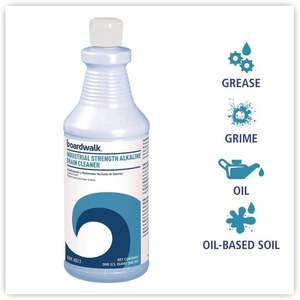 Limpiador de Drenajes Alcalino Sin Perfume de Grado Industrial, 32 oz - Boardwalk BWK 4823EA - Product Image 4