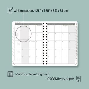 Agenda Personalizada A5 con Encuadernación Espiral de Cartón, Ecológica, Diario de Fitness, Cuaderno de Presupuesto con Servicio de Impresión - Product Image 4