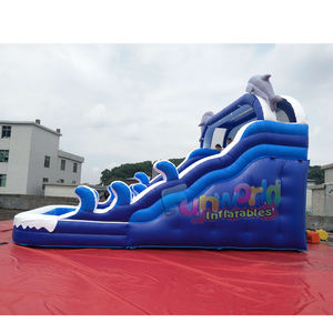 Heavy duty scivoli gonfiabili blu onda di acqua scorrevole di acqua gonfiabile <span class=keywords><strong>scivolo</strong></span> <span class=keywords><strong>con</strong></span> <span class=keywords><strong>piscina</strong></span> - Product Image 4