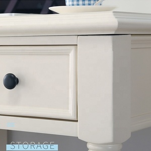 <span class=keywords><strong>Consola</strong></span> de madera <span class=keywords><strong>blanca</strong></span> para salón, 3 cajones, Shabby Chic - Product Image 3