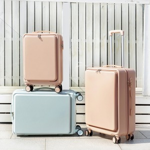 26 ''Front offener Deckel Universal rad Student männlich weiblich Reisekoffer Trolley Tasche Schult asche Reisekoffer Gepäck