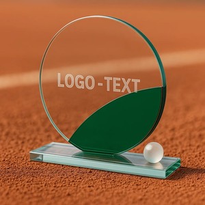 Trofeo de Vidrio Noble al por Mayor con Motivo de Hoja Verde, Premio de Calidad Premium para Deportes, Golf y Reconocimiento Empresarial - Product Image 3