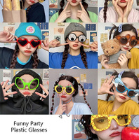 Lunettes de soleil fantaisie amusantes pour fêtes, montures originales en forme de requin, cœur, lapin, licorne, dollar, fleur, accessoires de photomaton, vente en gros