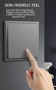 Cache-Interrupteur Simple Série Z, Panneau Doré PC, Interrupteur Mural Standard UE 10A, Durable, Carré 80*80mm pour la Maison - Product Image 5