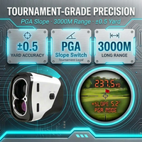 Télémètre de golf rechargeable en gros, avec fonction de pente PGA, 0,3s de verrouillage de drapeau, 3000M, OEM ODM, fournisseur personnalisé