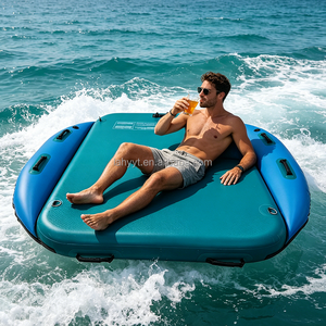 Plateforme flottante gonflable en PVC Hailebao, résistante à l'eau, avec technologie Drop-stitch, épaisseur 0,7 mm, pour yoga, lutte et autres activités aquatiques. - Product Image 5