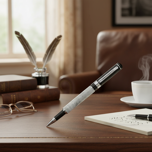 Penna Rollerball in Marmo Bianco - Product Image 3