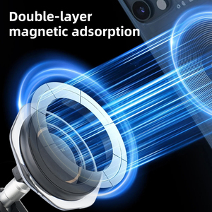 Support de téléphone de voiture extra long OEM ODM avec bras réglable sur 3 axes pour diffusion en direct et enregistrement vidéo, fixation magnétique à ventouse - Product Image 6