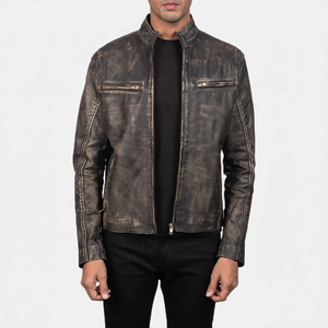 Vestes en cuir véritable pour hommes de haute qualité, respirantes, imperméables et coupe-vent, séchage rapide, pour l'hiver, avec logo sur le devant - Product Image 1