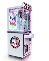 Mini-grue à monnayeur avec accepteur de billets, construction métallique, jeu de récompenses en peluche en anglais pour la vente en gros