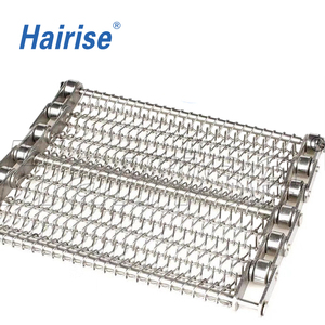 공항 컨베이어 벨트 롤러 Hairise 스테인레스 스틸 체인 구동 메쉬 벨트 - Product Image 3