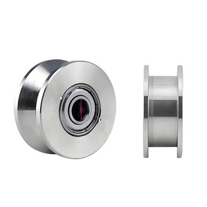 Rueda de Guía para Puerta Corredera de Acero Inoxidable, Tipo V, U, H, con Rodamiento Fijo - Product Image 1