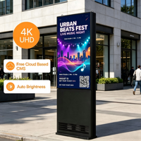 Stand de Exhibición Publicitaria Comercial para Exteriores |   Señalización Digital de Alto Brillo con Protección IP66 para Campañas de Marketing en la Calle