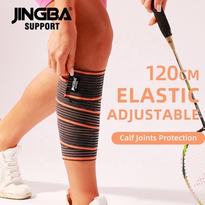 Manchons de <span class=keywords><strong>compression</strong></span> flexibles pour mollets JINGBA pour hommes et femmes, expédition rapide, attelle de jambe pour la course à pied, le cyclisme, les voyages - Product Image 2