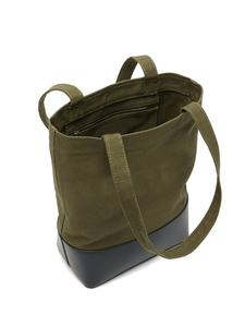 Bolso de hombro portátil de cuero cosido de lona vaquera Francés A. P. C impreso ocio Bolso de mujer Tote BagTop-Handle Bags - Product Image 2
