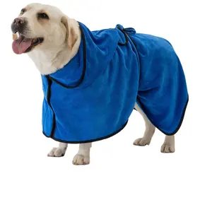 Dog Drying Coat Towel Dog Bathrobe Absorb Moisture and Dry Pet Quickly Puppy towelling Bathing Accessories