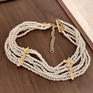Collar de varias capas con perlas de imitación en forma de flor, gargantilla, joyería de fiesta para mujer - Product Image 2