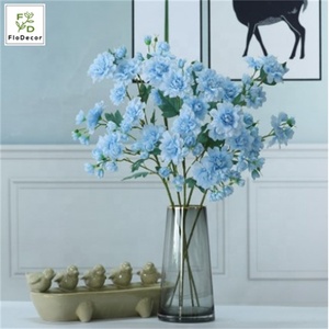 Hochwertige Seide künstliche Multi Köpfe Dahlie Blumen Pfirsich Farbe für Home Wedding Party Dekoration - Product Image 6