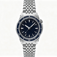 Montres mécaniques pour hommes de 39 mm alimentées par un mouvement automatique Miyota 9075 GMT, bracelet en acier Jubilee avec fermoir micro-réglable