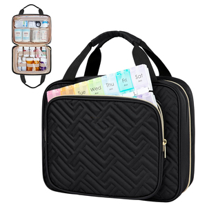Organizador de Medicamentos de Verano, Bolsa de Medicamentos Impermeable de Poliéster para el Hogar, Estuche para Pastillas, Vitaminas, Aceite de Pescado y Suplementos - Product Image 1