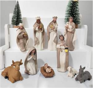 Juego de Natividad para Interiores de Navidad - 10 Piezas de Estatuas de la Escena de la Natividad, Niño Jesús, María y José, Adecuado para Decoración Religiosa - Product Image 4