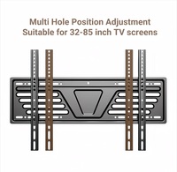 Economy LED LCD Flat Panel TV Soporte de montaje en pared Soporte de TV de acero fijo para pantallas de 32 ''-85'' para uso en la oficina