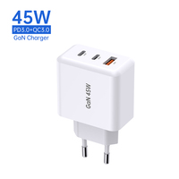 Chargeur USB C mobile Tommox, charge rapide PD 45 W, chargeur multi-ports pour tablette, chargeur rapide Type C pour adaptateur de chargeur iPhone 45 W