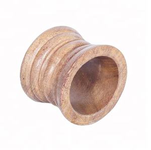 Anillo de madera para servilletas de Navidad, decoración de mesa de fiesta, elegante, liso, hecho a mano - Product Image 2