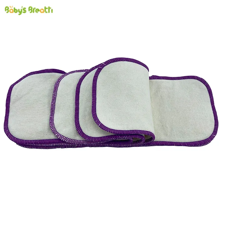 Pañales de algodón de cáñamo de 3 capas personalizados, insertos lavables, reutilizables
