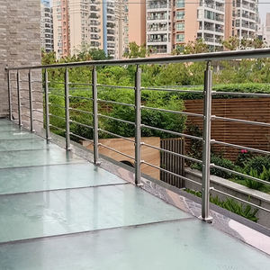 Outdoor Adjustable Stair Hand Railing Laser Cut Stair Railing Balustrades <strong>Handrails</strong> Glass Railing For Stairs - Product Image 5