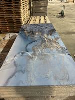 La feuille de marbre UV de PVC de panneaux de mur de feuille flexible décorative de marbre ignifugent 1220*2440mm
