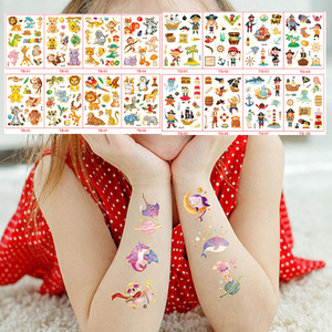 <span class=keywords><strong>Tatuaggi</strong></span> temporanei del Flash del corpo dei bambini metallici dei bambini del fumetto del nuovo arrivo <span class=keywords><strong>con</strong></span> i disegni dello spazio degli animali per il tatuaggio di Glitter dei bambini - Product Image 1