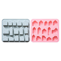 Moules à gâteau en silicone antiadhésifs sur le thème de la maison, de qualité alimentaire, réutilisables, mignons, en silicone magnétique pour chocolat, bonbons et glaces DIY