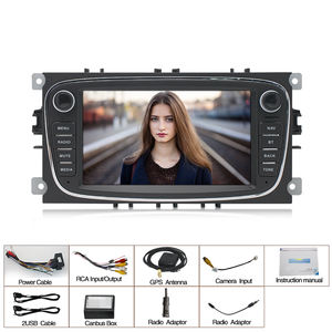 Autoradio Android 2G 32 avec Carplay sans fil, GPS pour <span class=keywords><strong>Ford</strong></span> Focus Mondeo Galaxy <span class=keywords><strong>Kuga</strong></span> C-MAX S-MAX, écran tactile, vidéo, stéréo 7 pouces - Product Image 2