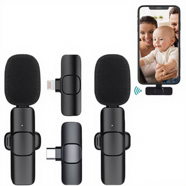 Ermai Handheld Wireless USB Lavalier Microphone for iPhone Android PC Camera Live Gaming & More