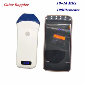 10/14MHz 128 Elements Wireless color Doppler High Frequency Ultrasound for Clinic Hospital Skin Care Medical Supplies and Home