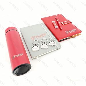 Premium Business Style Custom Printed Paper Keychain Corporate Promotional <b>Gift</b> <b>Set</b> for Teachers-Red - Product Image 5