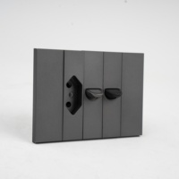 Interruptor de Pared de Doble Polo Estándar Estadounidense, Madera de Nogal, Puerto USB Tipo A, Modular KLASS 118, Lujo y Alta Calidad
