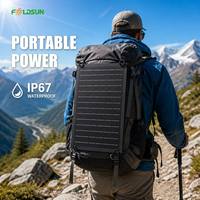 Chargeur solaire portable Foldsun haute efficacité 22,4 % PERC, panneau PET, design pliable personnalisé non standard pour le camping