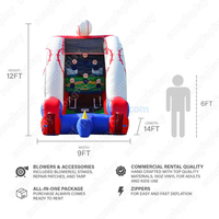 Glissades aquatiques gonflables Songfa Baseball Challenge : Location de jeux interactifs portables pour fêtes, carnavals et activités extérieures – Cible de frappe excitante
