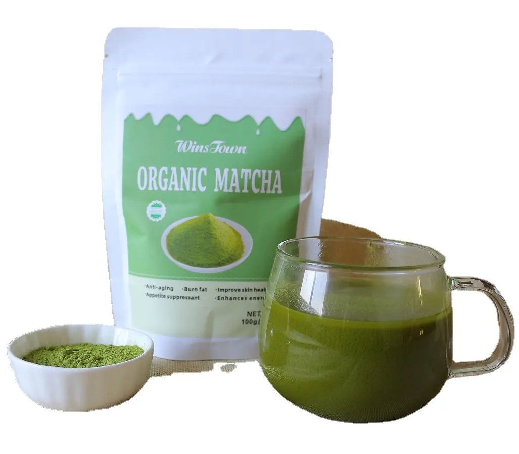 Grosir 100% Bubuk Matcha Alami Organik Instan Teh Hijau Matcha